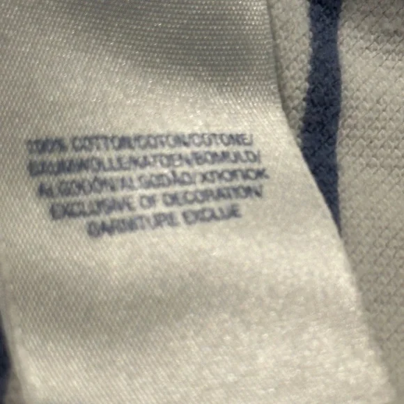 Polo Ralph Lauren Baby Boy Striped Polo Shirt Size 24M White Blue Cotton - Picture 6 of 7